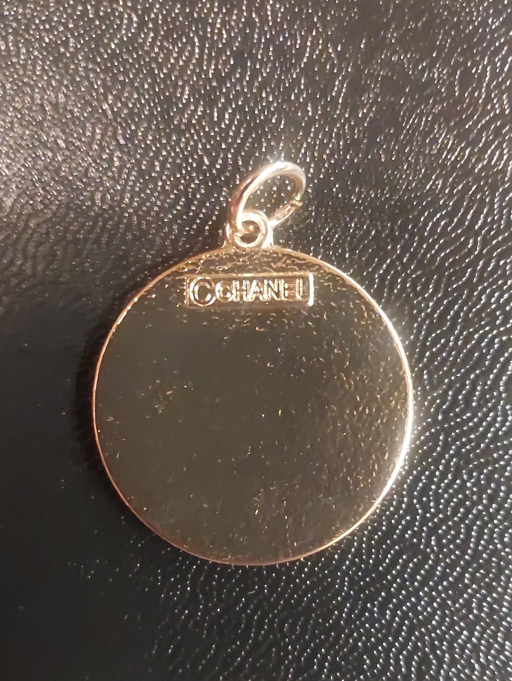 CC Black Enamel Charm Pendant with Red Lip Accents - Picture 2 of 2
